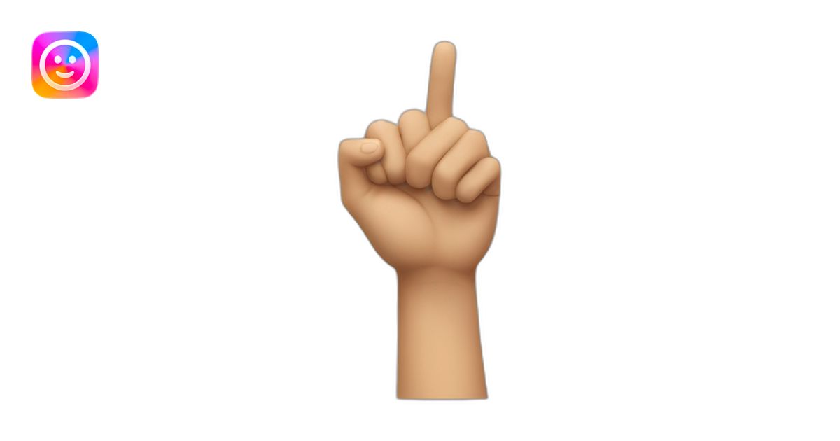 finger pointing to the front emoji | AI Emoji Generator
