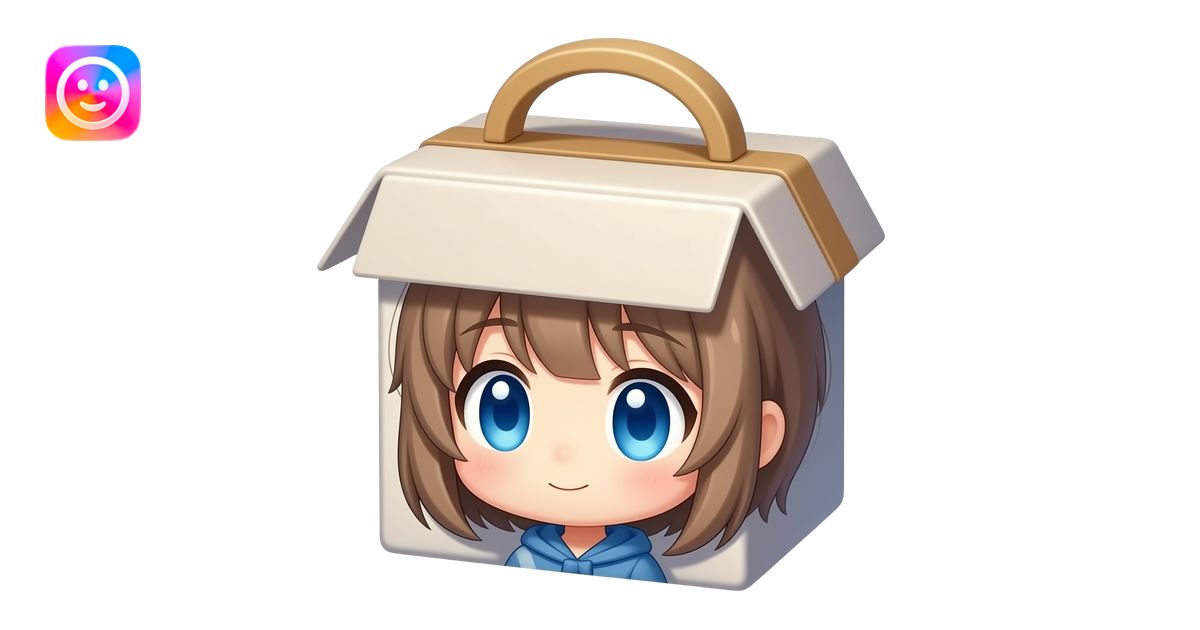 chibi anime box emoji | AI Emoji Generator