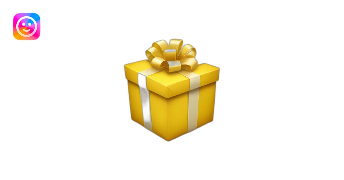 yellow gift emoji | AI Emoji Generator