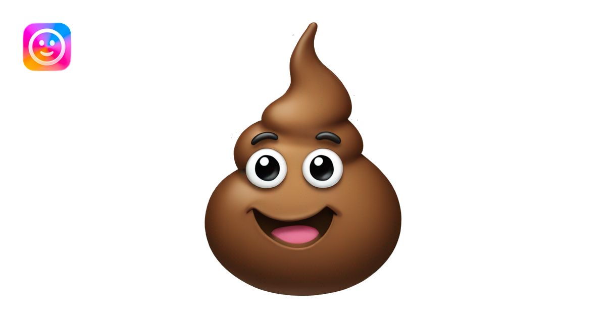 Cartoon poop emoji emoji | AI Emoji Generator
