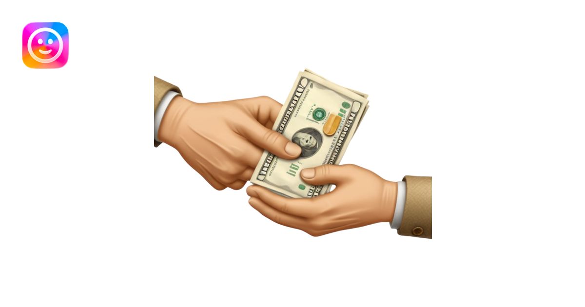 the hand passes money to the other hand emoji | AI Emoji Generator