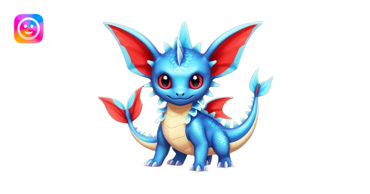 Shiny Red And Black Colorful Stitch-Vaporeon-Toothless-Fakémon-hybrid ...