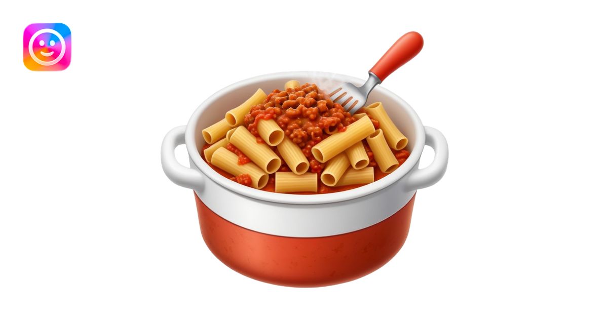 Rigatoni bolognese emoji | AI Emoji Generator