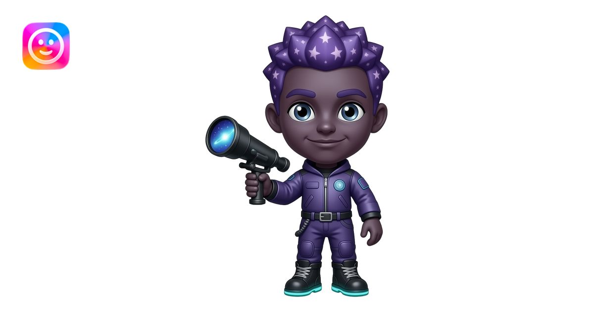 A full body Galaxy Telescope Entity with a big head and small body ...