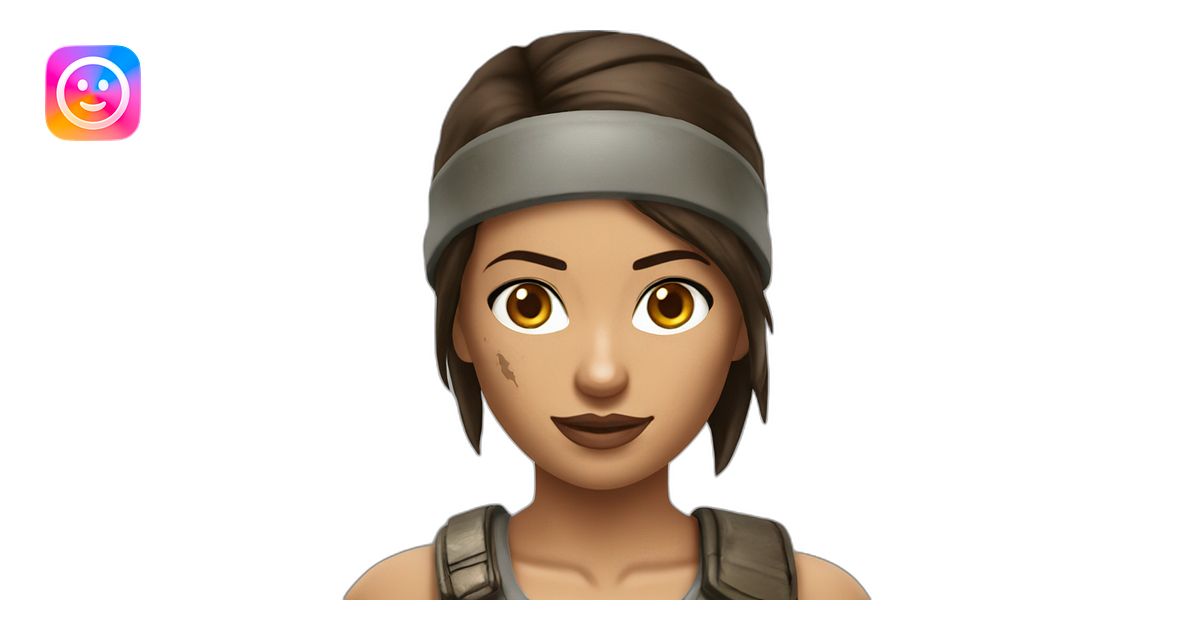 Lara Croft Tomb Raider emoji | AI Emoji Generator