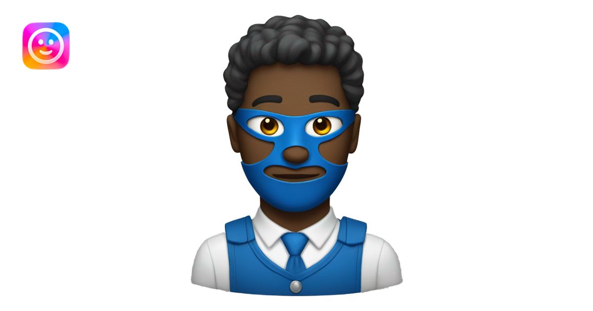 blue maskman emoji | AI Emoji Generator
