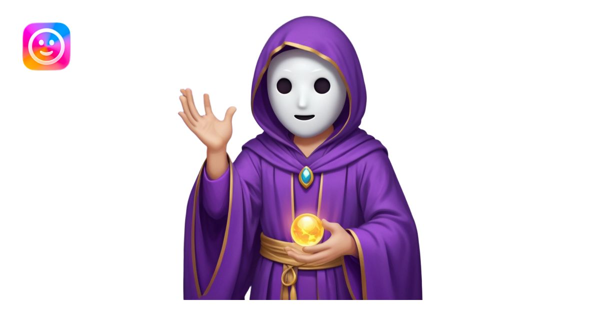 purple person no face magic user emoji | AI Emoji Generator