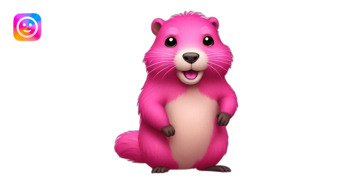 pink fur beaver emoji | AI Emoji Generator