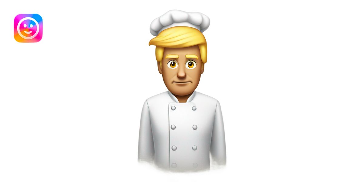 Donald Trump as a fry cook emoji | AI Emoji Generator