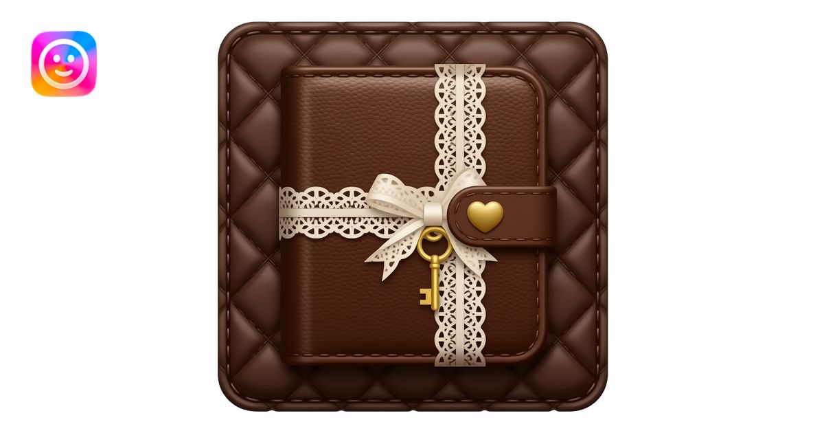 Realistic dark chocolate-brown leather journal with a pebbled texture ...