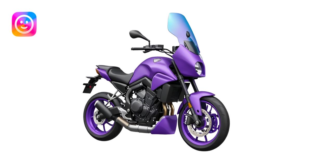 Créer un emoji copiable sur mon système iOS avec une moto mt07 noir ...