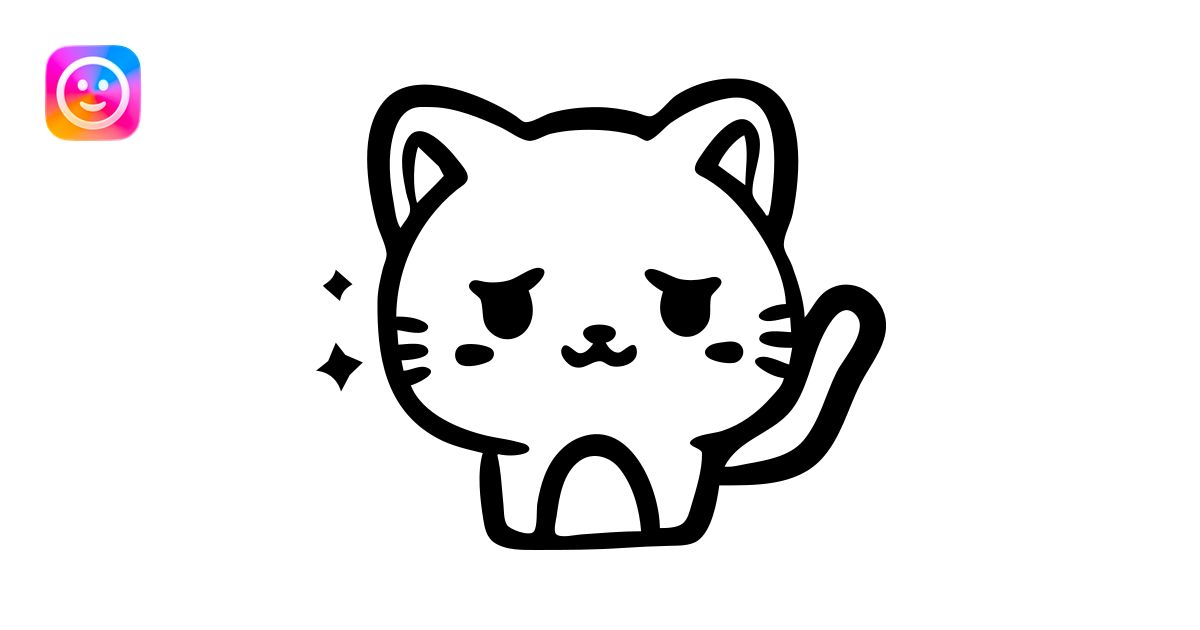 custom cat character inspired by TenSquared server logo, black and ...