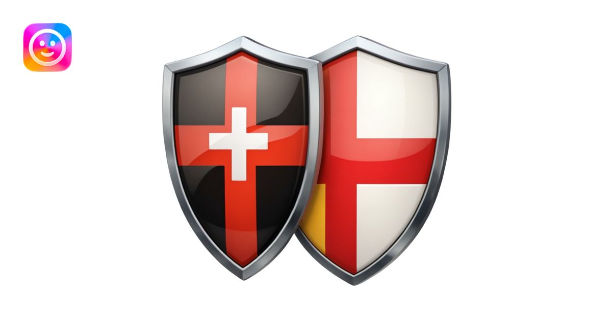 security shield. The shield is vertically divided: the left half ...