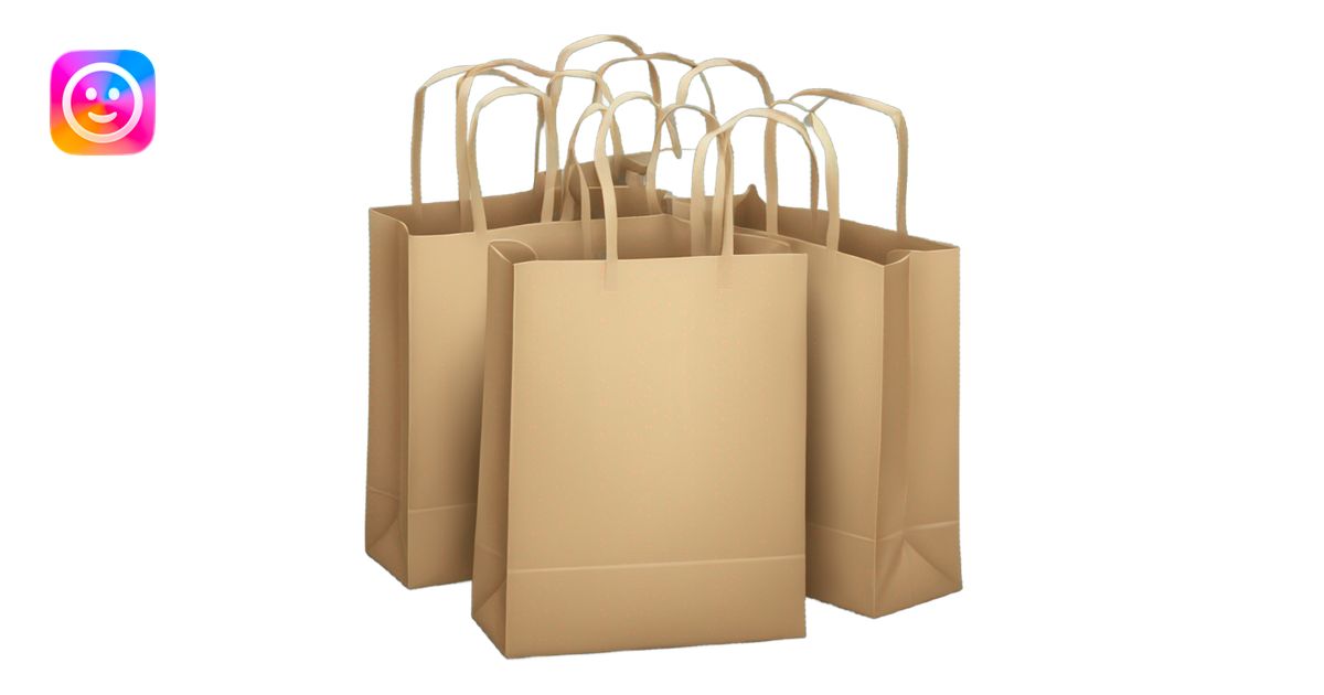 shopping bags in a bunch emoji | AI Emoji Generator