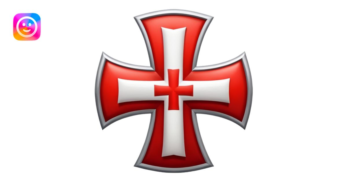 the red cross of the knights templar emoji | AI Emoji Generator