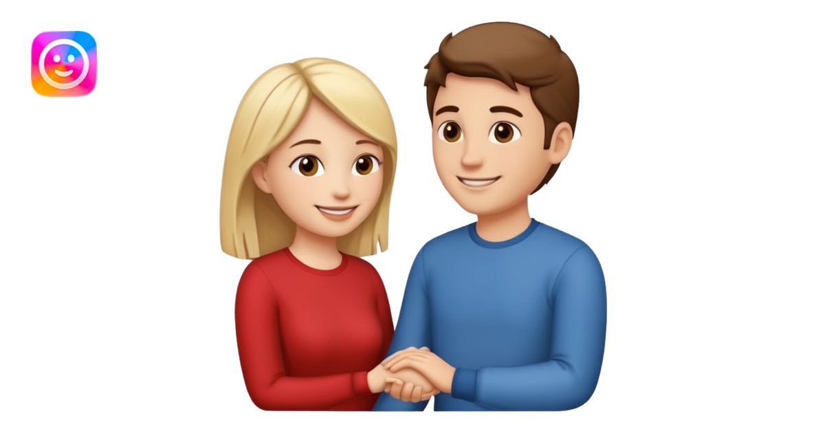 couple in love talking in profile emoji | AI Emoji Generator