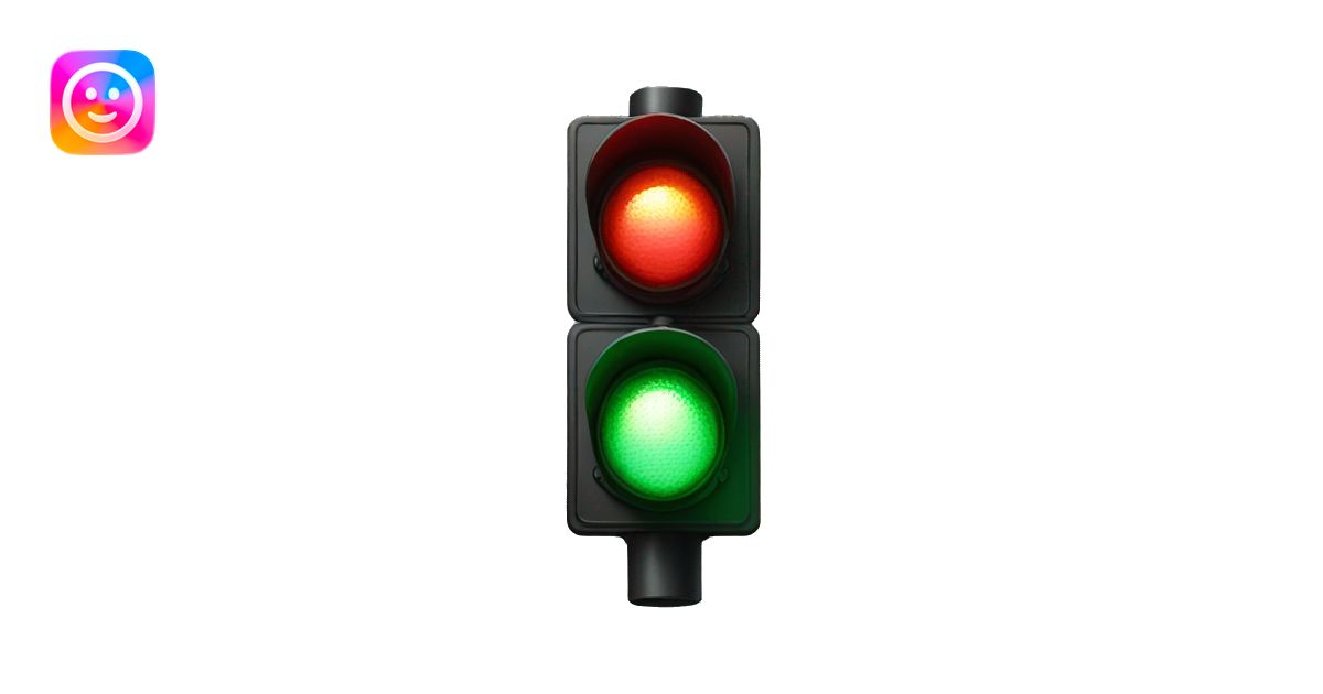 traffic light with red light on emoji | AI Emoji Generator