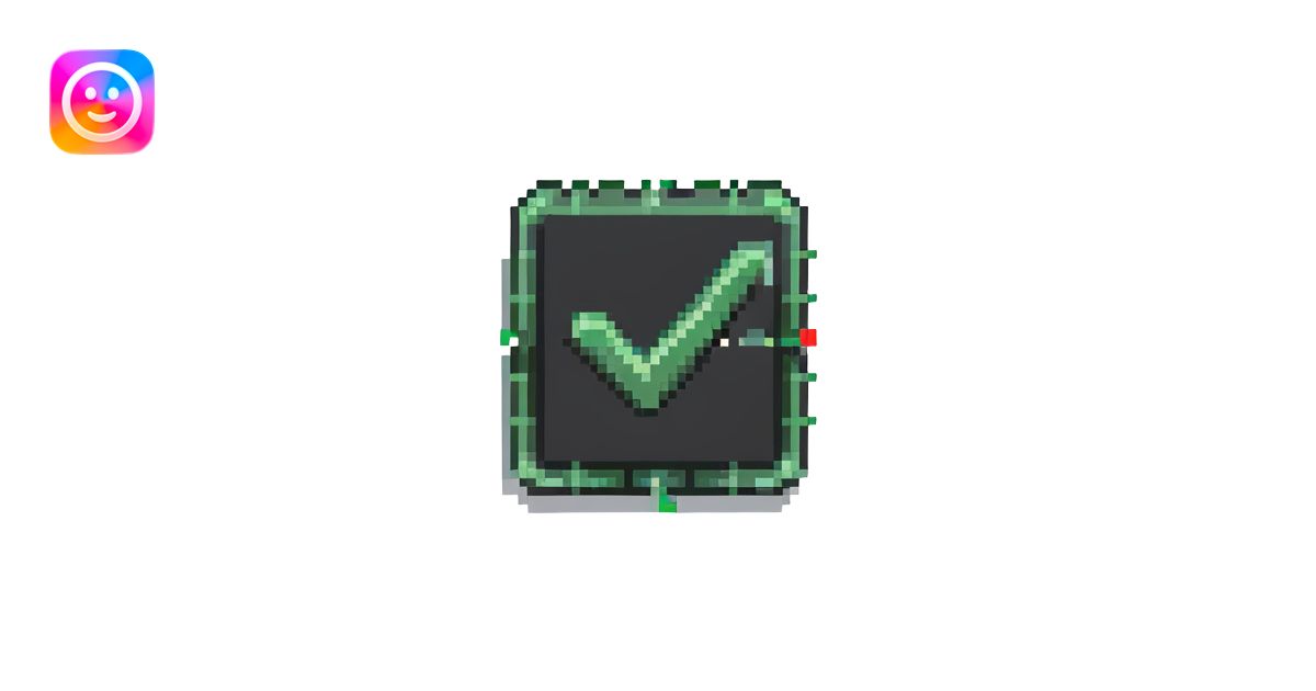 check mark symbol illustration | AI Emoji Generator
