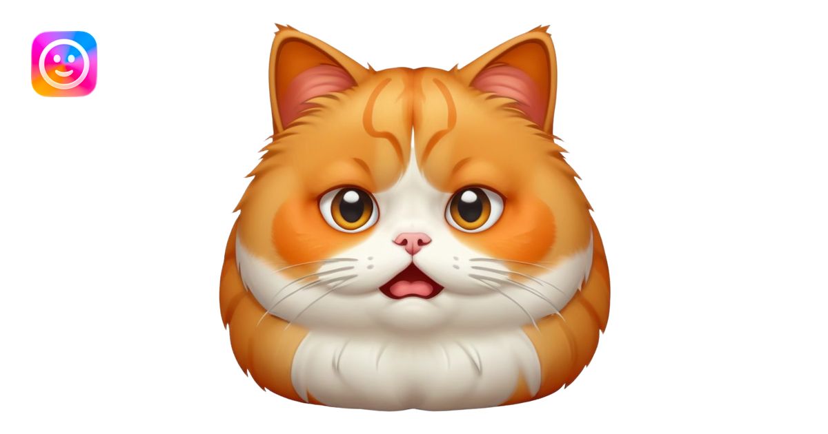 fat cat crying emoji | AI Emoji Generator