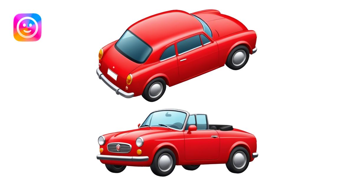 Red car emoji | AI Emoji Generator