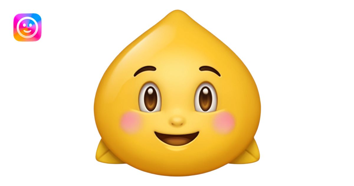 Maracujá estilizado, amarelo vibrante emoji | AI Emoji Generator