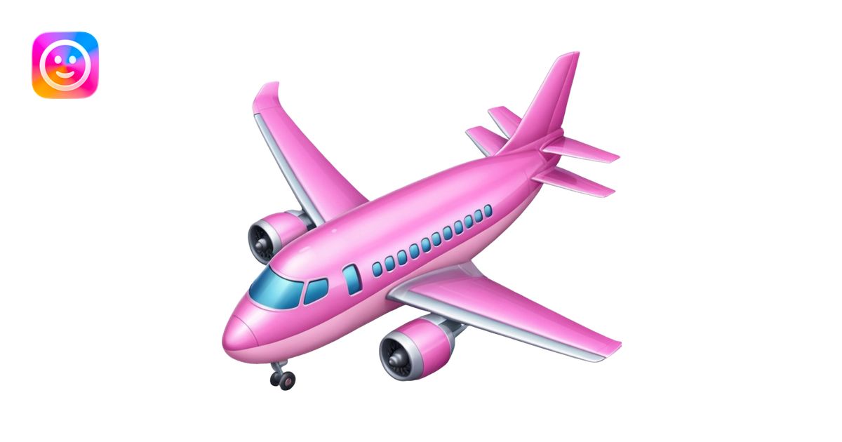 quiero crear un emoji 3d de un avion rosa emoji | AI Emoji Generator