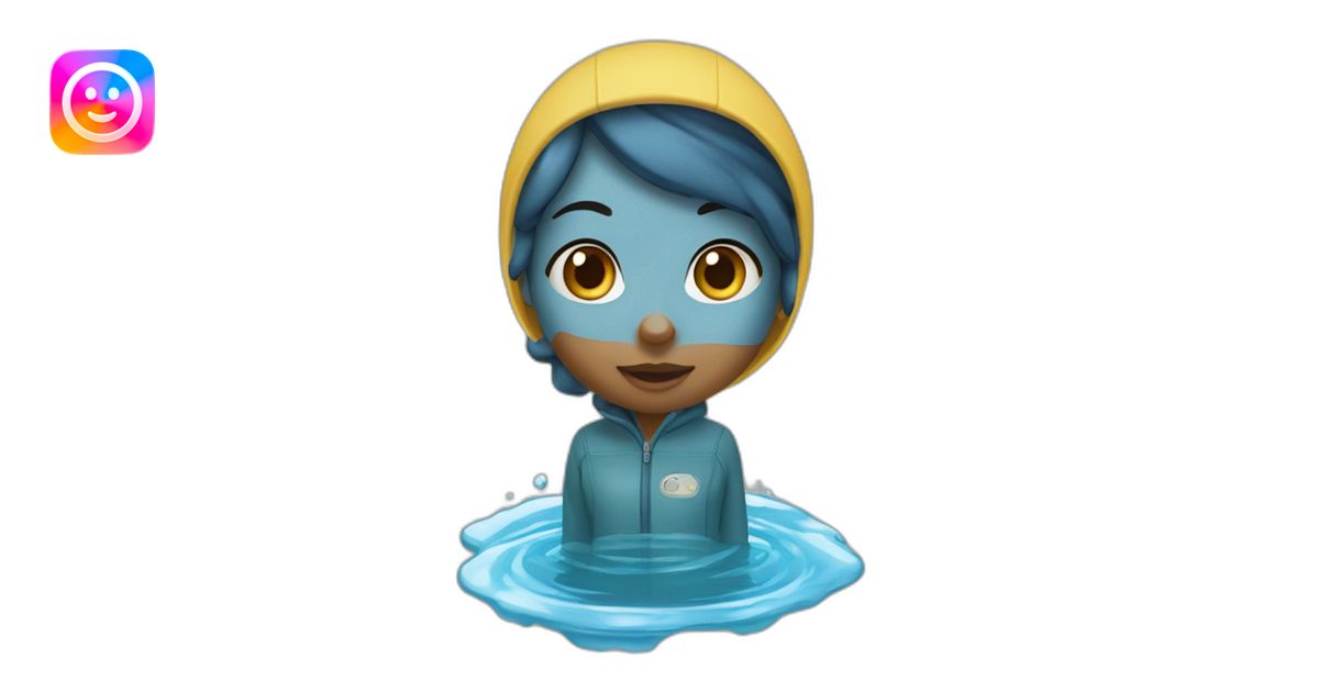 Fille entourer d'eau emoji | AI Emoji Generator