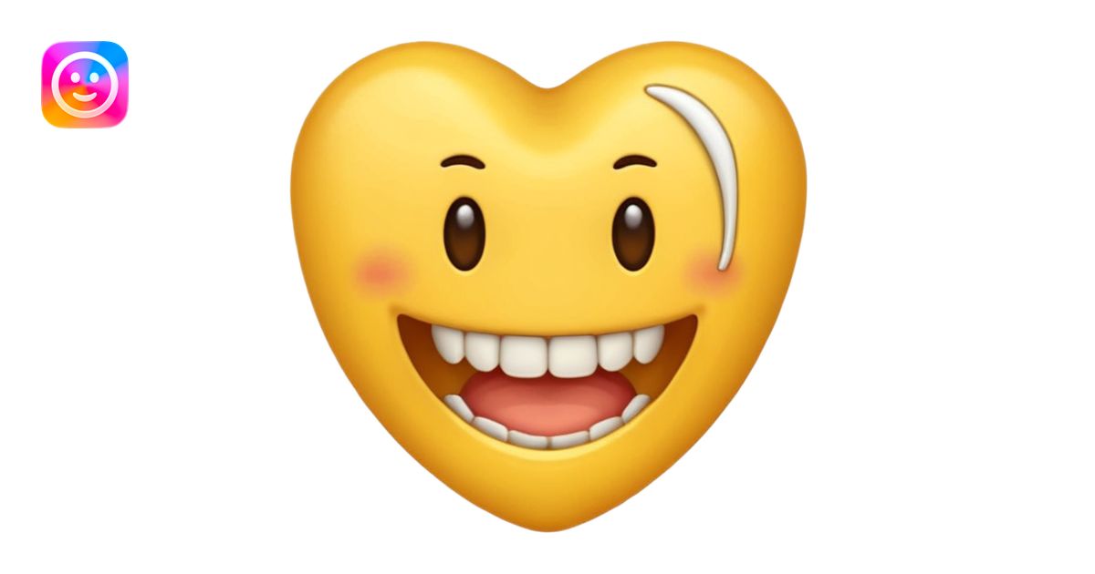 Un emoji normal qui rit avec des dents cassées emoji | AI Emoji Generator