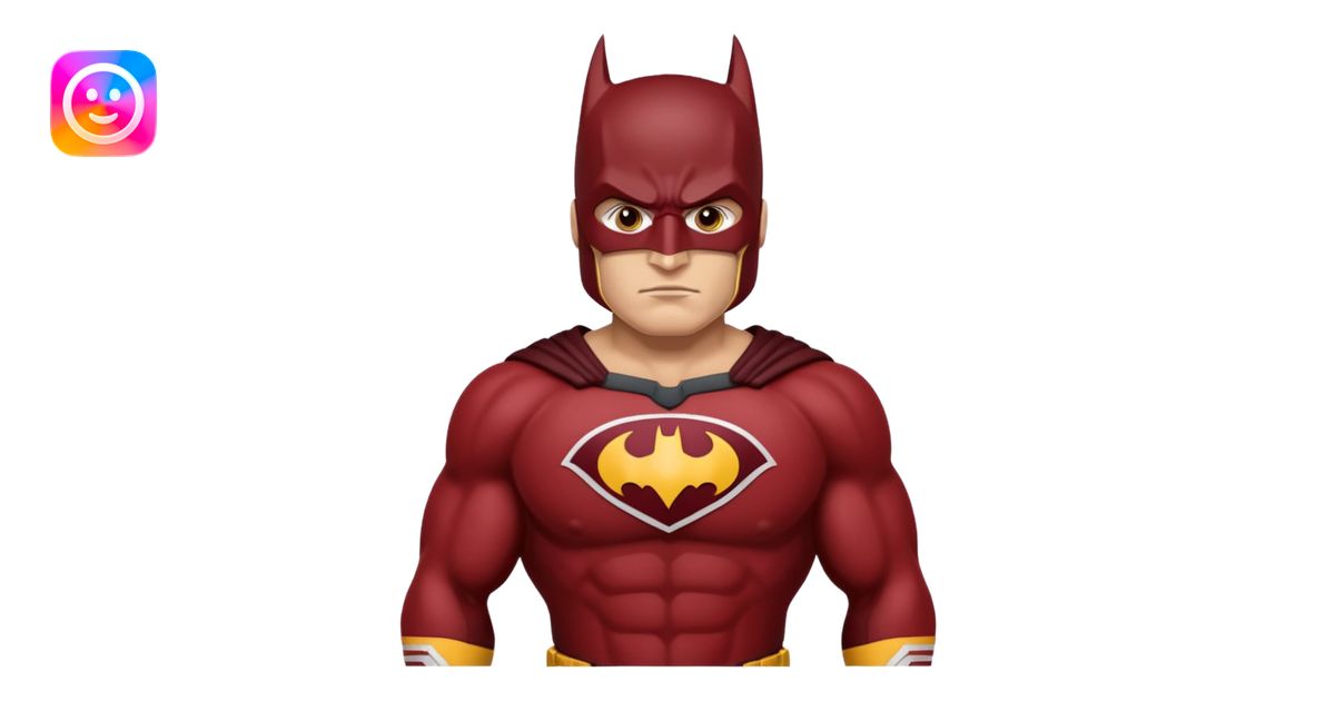 Batman with the redskins uniform emoji | AI Emoji Generator