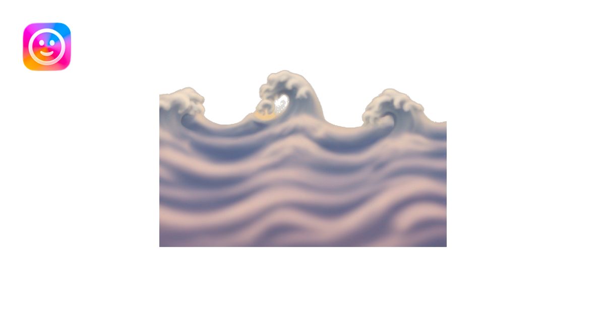 3 isolated waves of air emoji | AI Emoji Generator