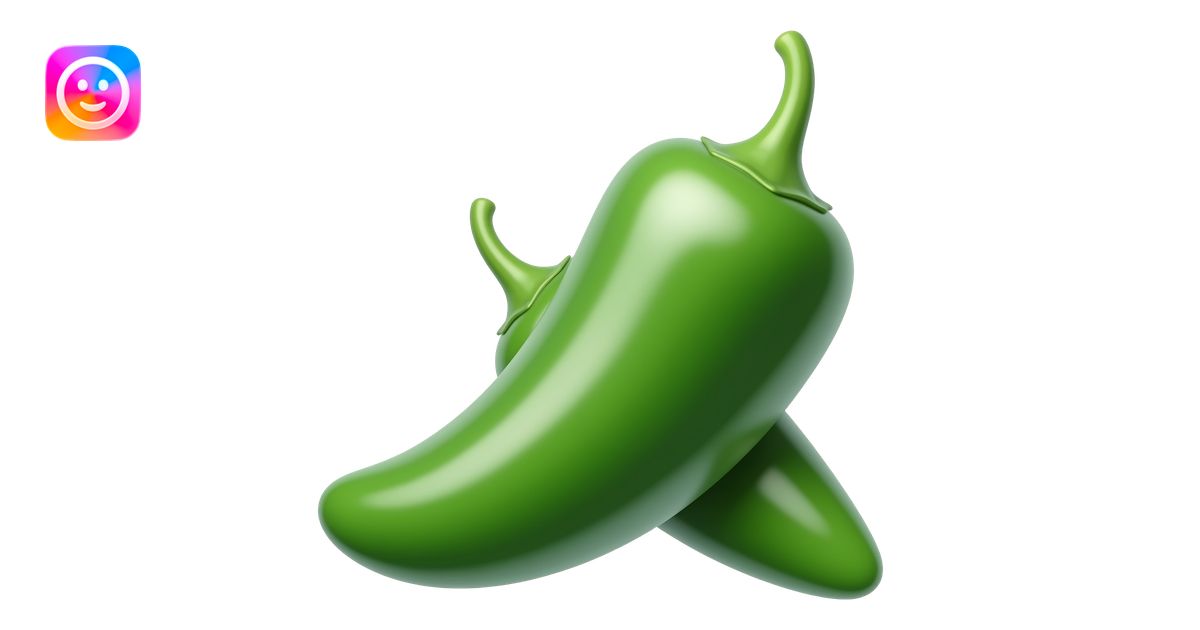 a single fresh green jalapeno pepper emoji | AI Emoji Generator