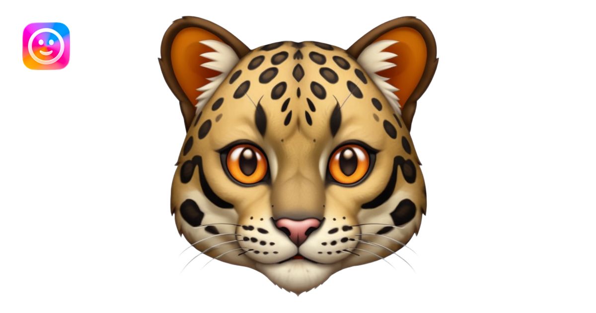 A clouded leopard face emoji emoji | AI Emoji Generator