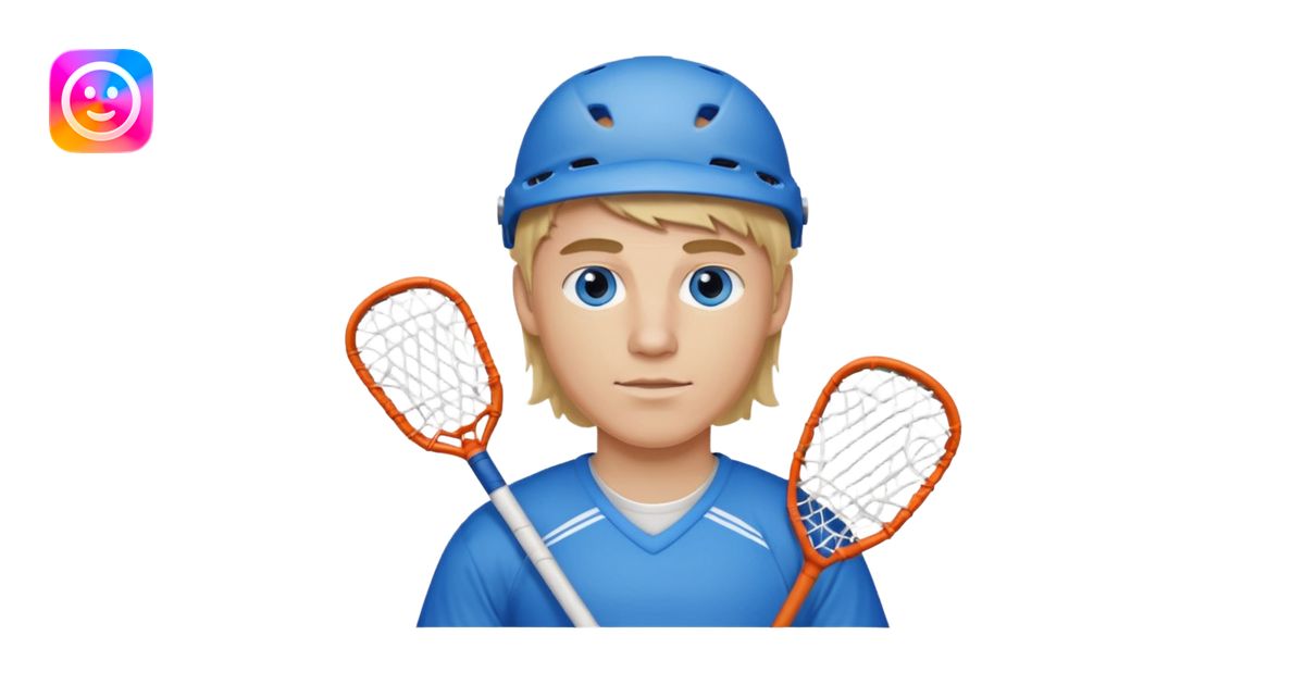 Blonde white with blue eyes lacrosse guy holding one lacrosse stick ...