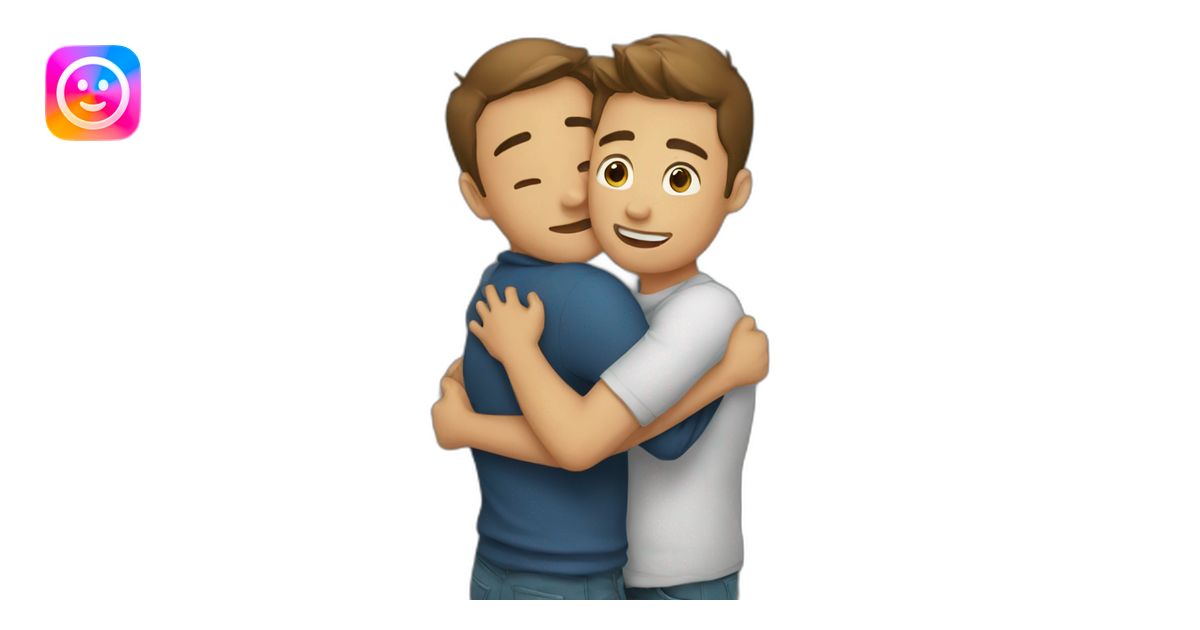 Brother-hugging emoji | AI Emoji Generator