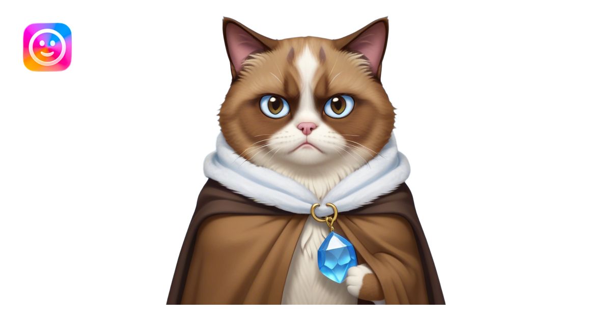 Cinematic Meme-Worthy Grumpy Brown Mantle Snowshoe Cat Portrait Emoji ...