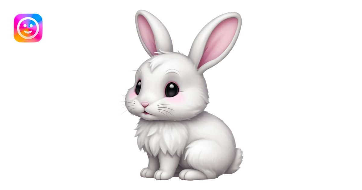 side view of bunny rabbit with fluffy tail emoji | AI Emoji Generator