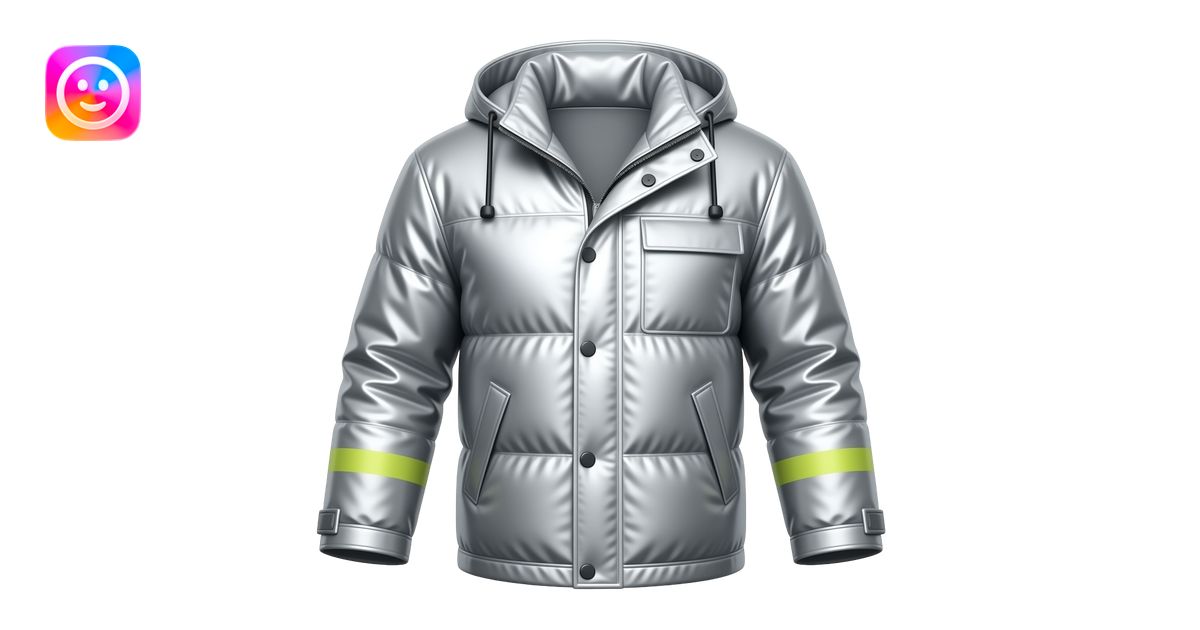 Aluminized/Gray fire-resistant thin coat emoji | AI Emoji Generator
