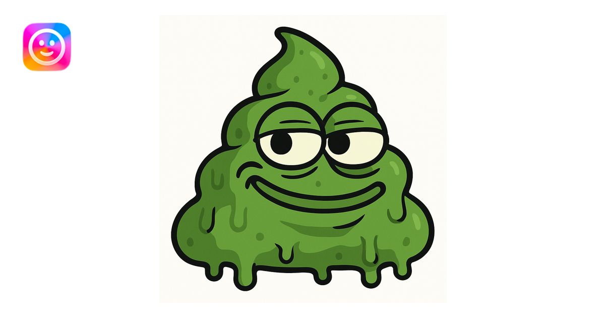Make this green, goopy AI slop emoji look more like the classic poop ...