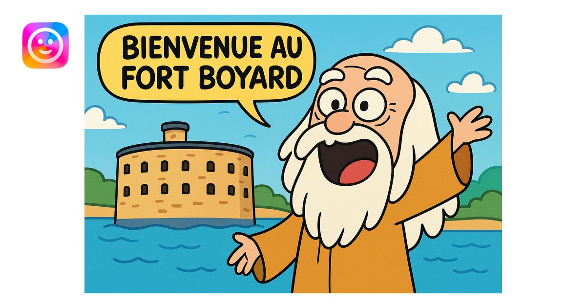Père fouras de fort boyard qui cri bienvenue au fort boyard // style ...
