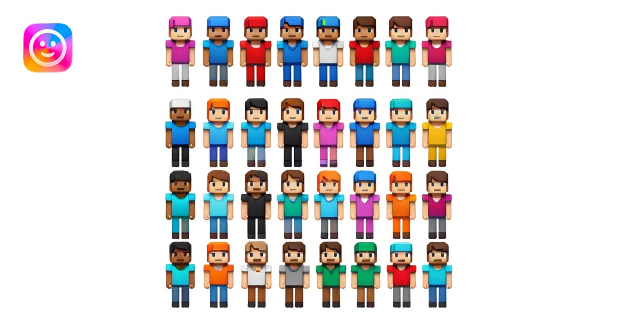 craft some Minecraft based emotes emoji | AI Emoji Generator