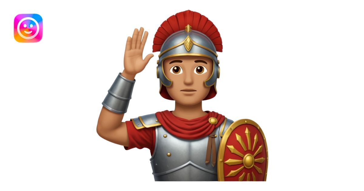 an ancient roman republic soldier doing the iconic ancient roman salute ...