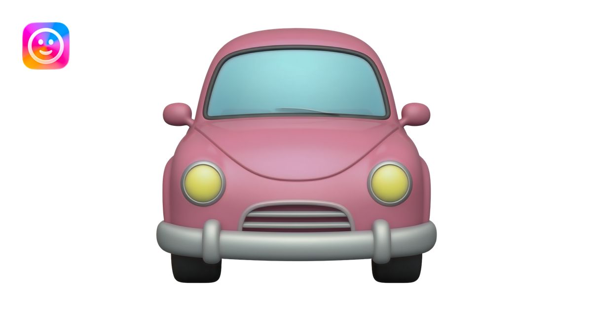 Cute Pink Car emoji | AI Emoji Generator