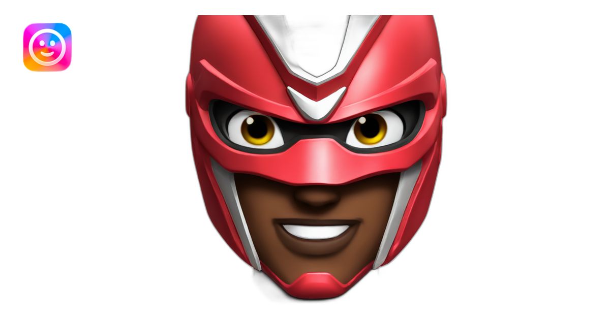 Red Mighty Morphin Power Ranger emoji | AI Emoji Generator