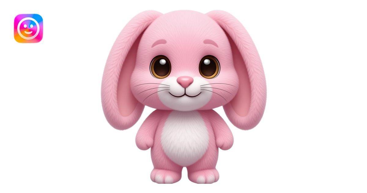 pink bunny stuffed animal emoji | AI Emoji Generator