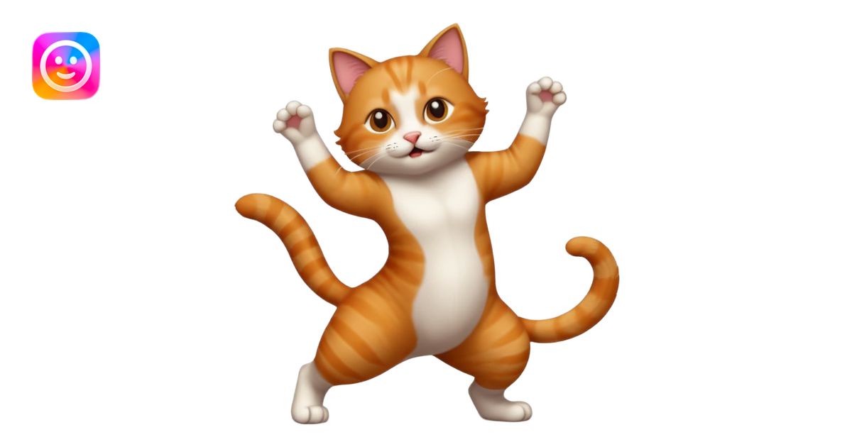 Dancing cat emoji | AI Emoji Generator