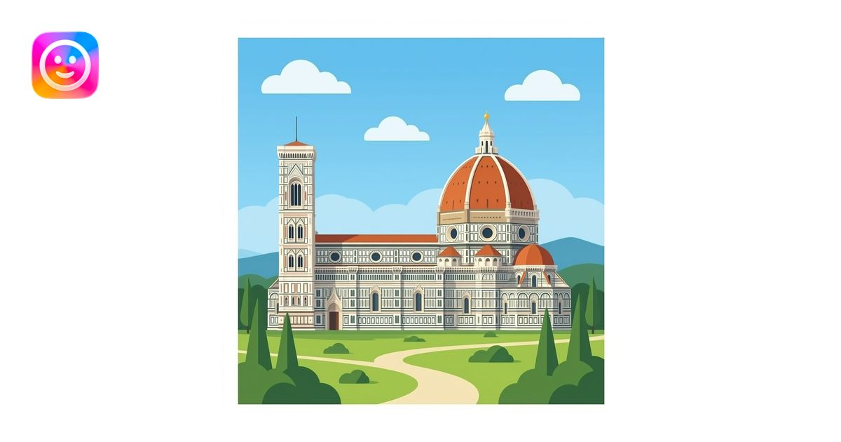 Duomo in Florence, hyper realistic, all lone, 3d emoji | AI Emoji Generator