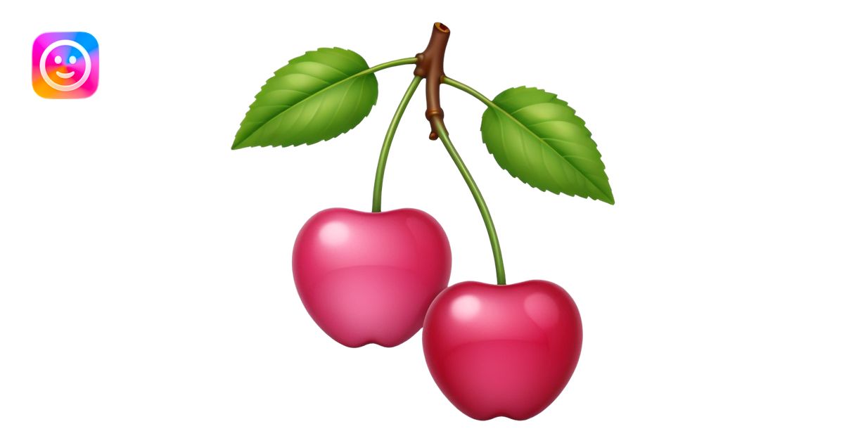 pink cherries emoji | AI Emoji Generator