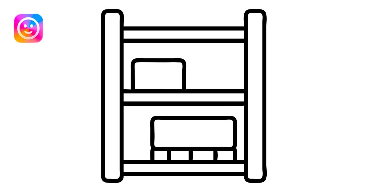 pallet rack emoji, black outline, white fill, simple icon | AI Emoji ...