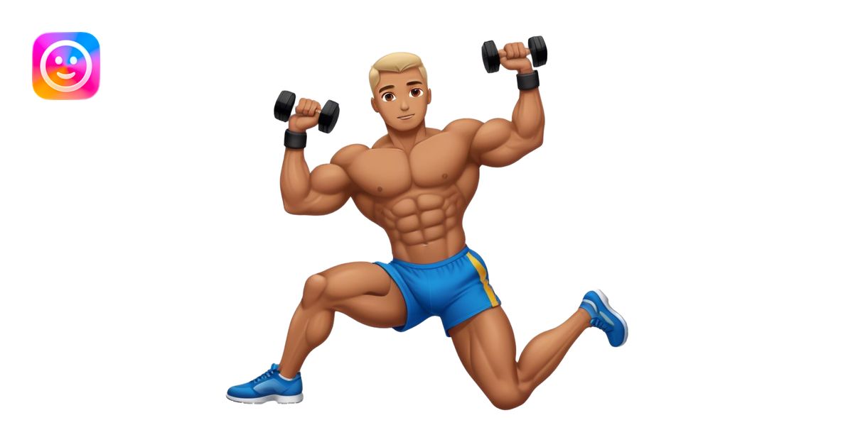 bodybuilder laying-down exercise emoji | AI Emoji Generator