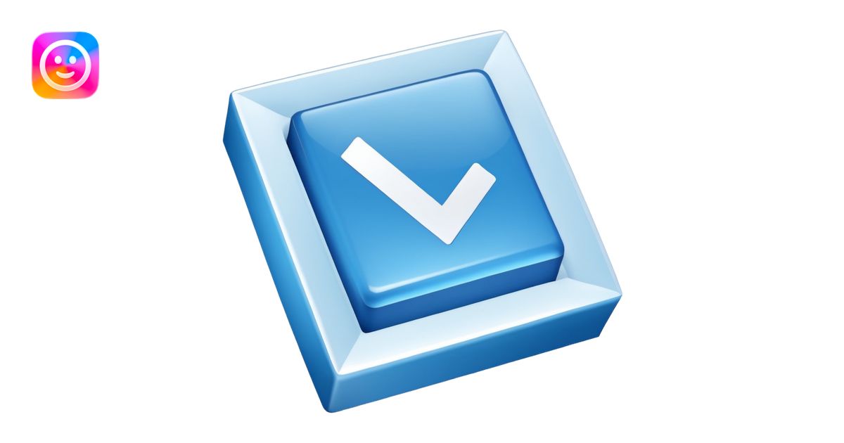 I want to make an Roblox verified blue check mark in an box emoji | AI ...
